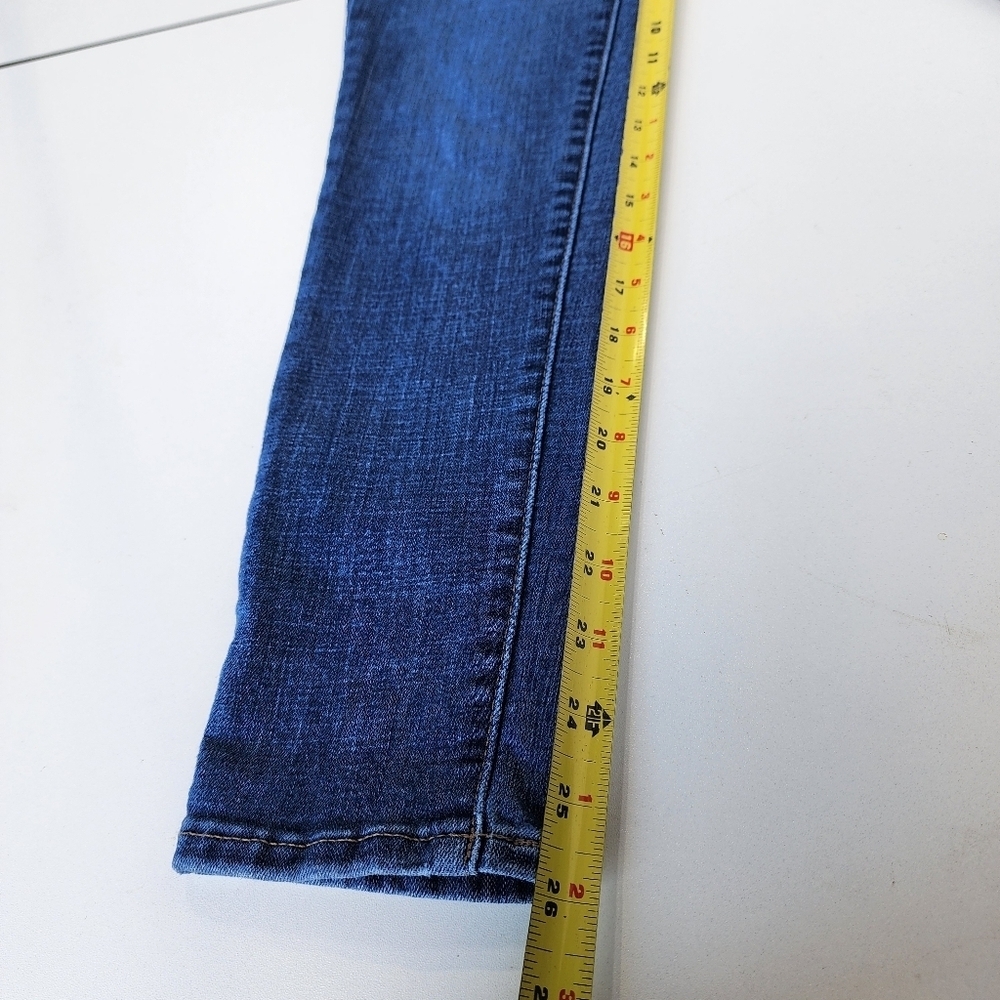 Levi's 721 High Rise Skinny Jeans Med Wash Distressed Ankle Womens Sz 25 - Picture 3 of 10